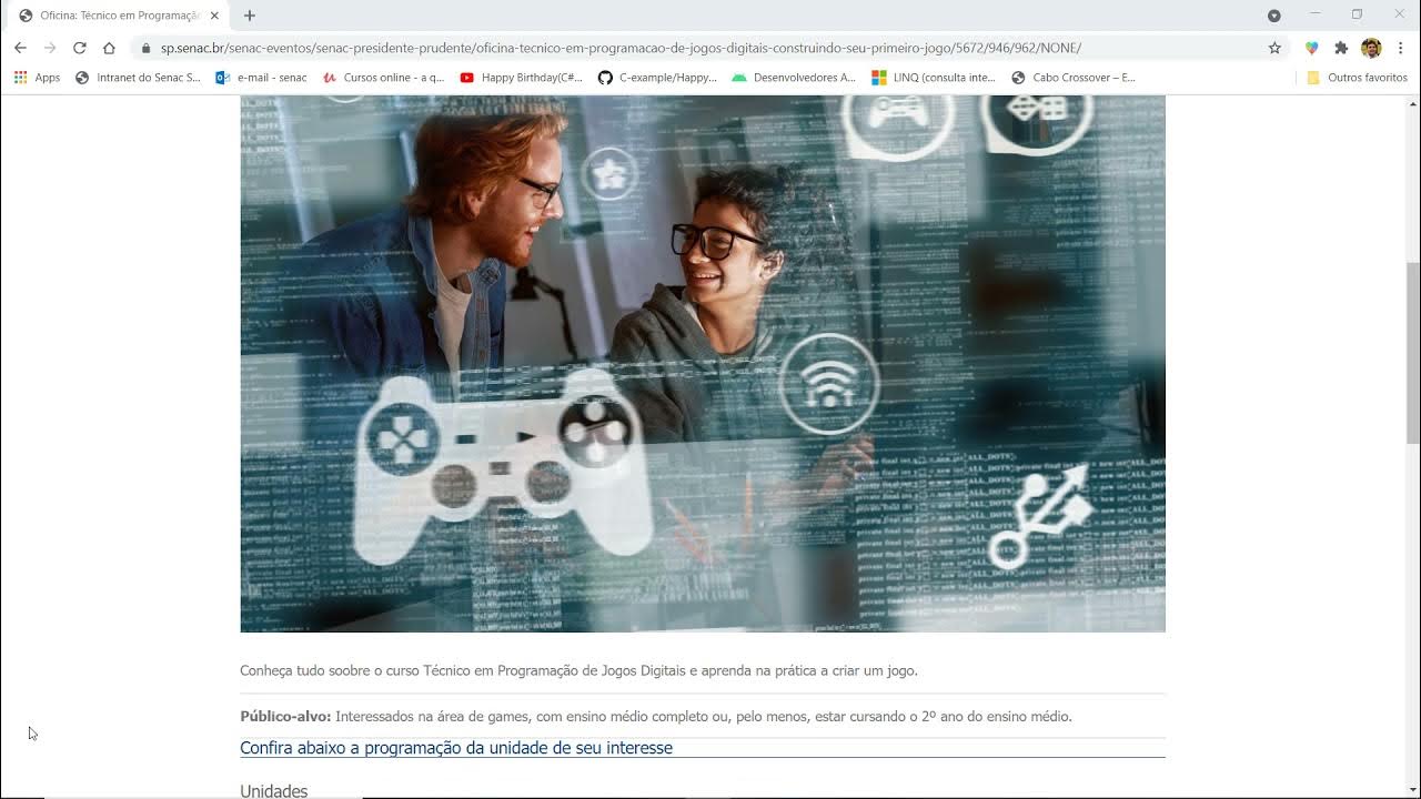 Oficina de desenvolvimento de jogos para iniciantes está com