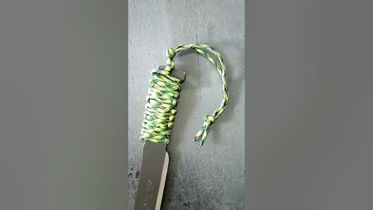 Cómo hacer una empuñadura con paracord YouTube