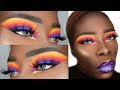 HOW TO MAKE YOUR EYESHADOW MORE PIGMENTED! SUNSET MAKEUP TUTORIAL