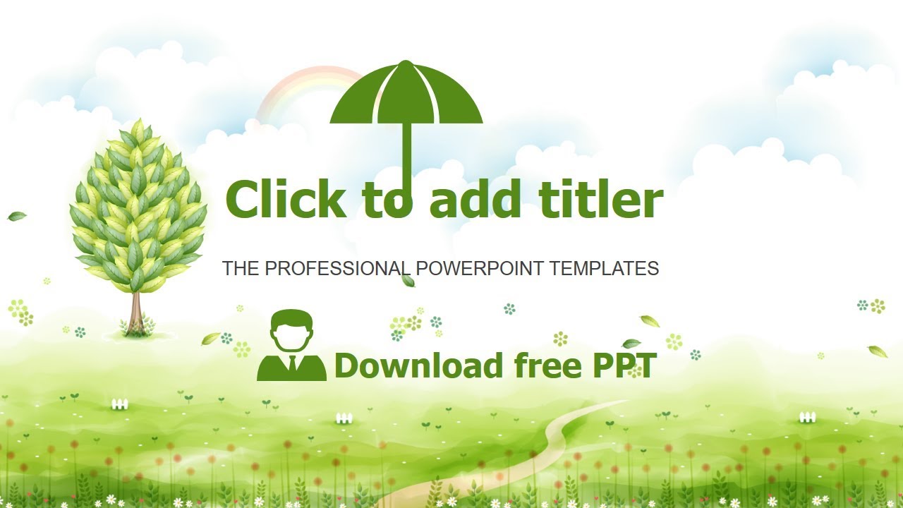 cartoon with fresh green grass template powerpoint free download grass powerpoint templates