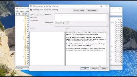 How to Disable Fast User Switching on Windows 10