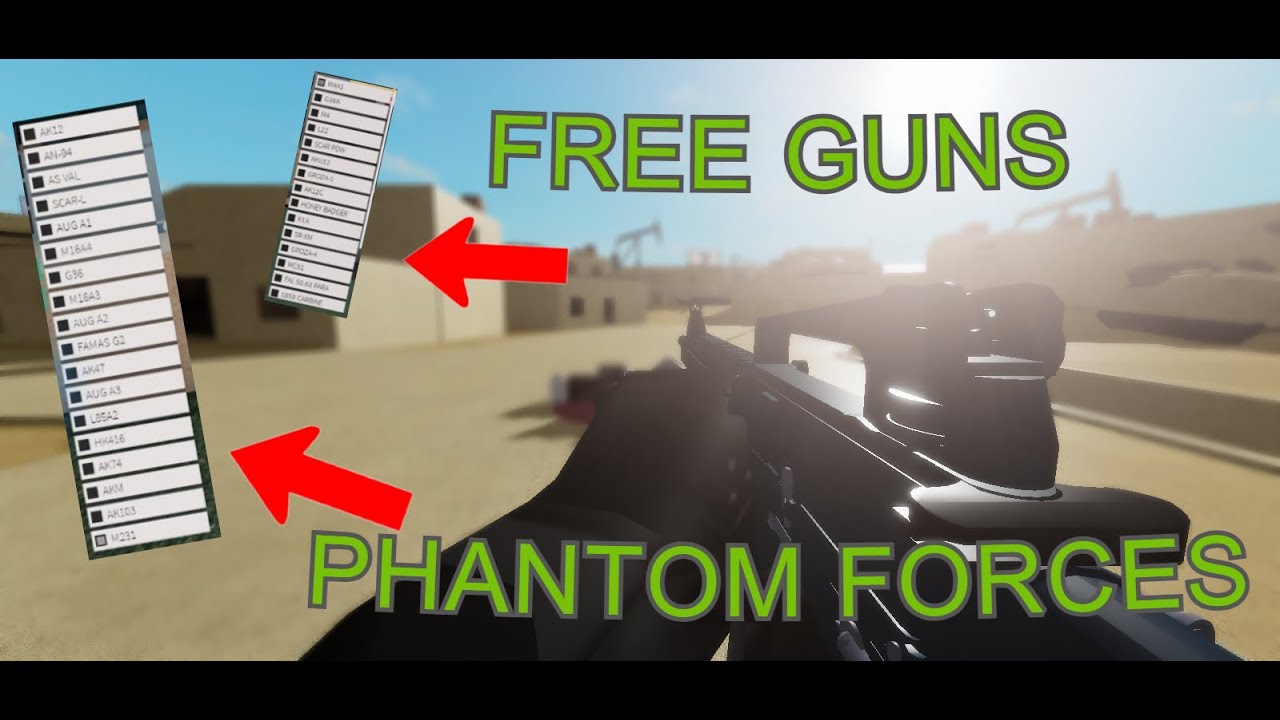 100 Working Roblox Phantom Forces Free Guns No Clickbait Youtube