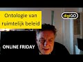 Ontologie voor ruimelijk beleid | Online Friday 27 oktober 2023