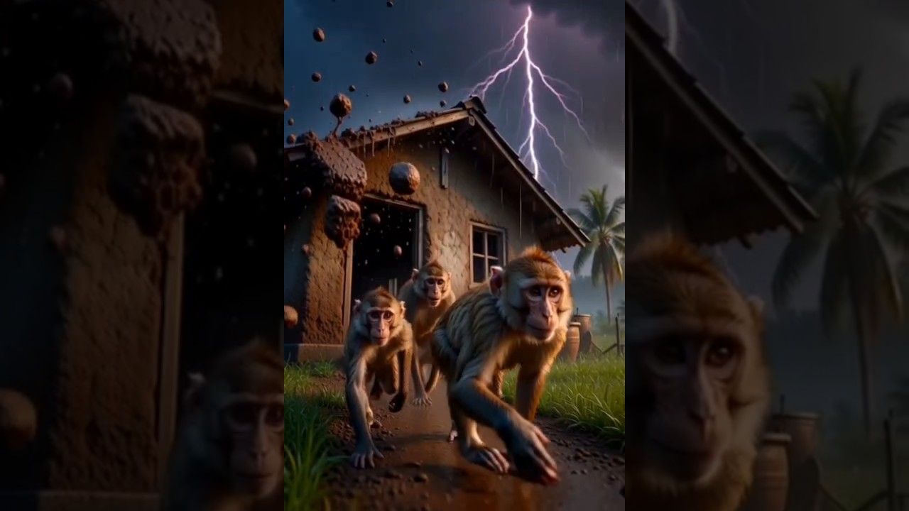 poor monkey Work Mode On!//ai videos//