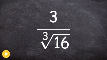 Learn how to rationalize the denominator of a cube root