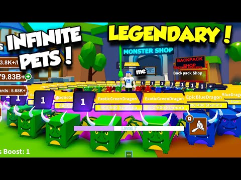 I Got Infinite Legendary Pets Equipped In Monster Simulator - testing server pet simulator roblox