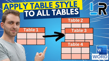 MS Word: Apply table style to all tables ✅ 1 MINUTE