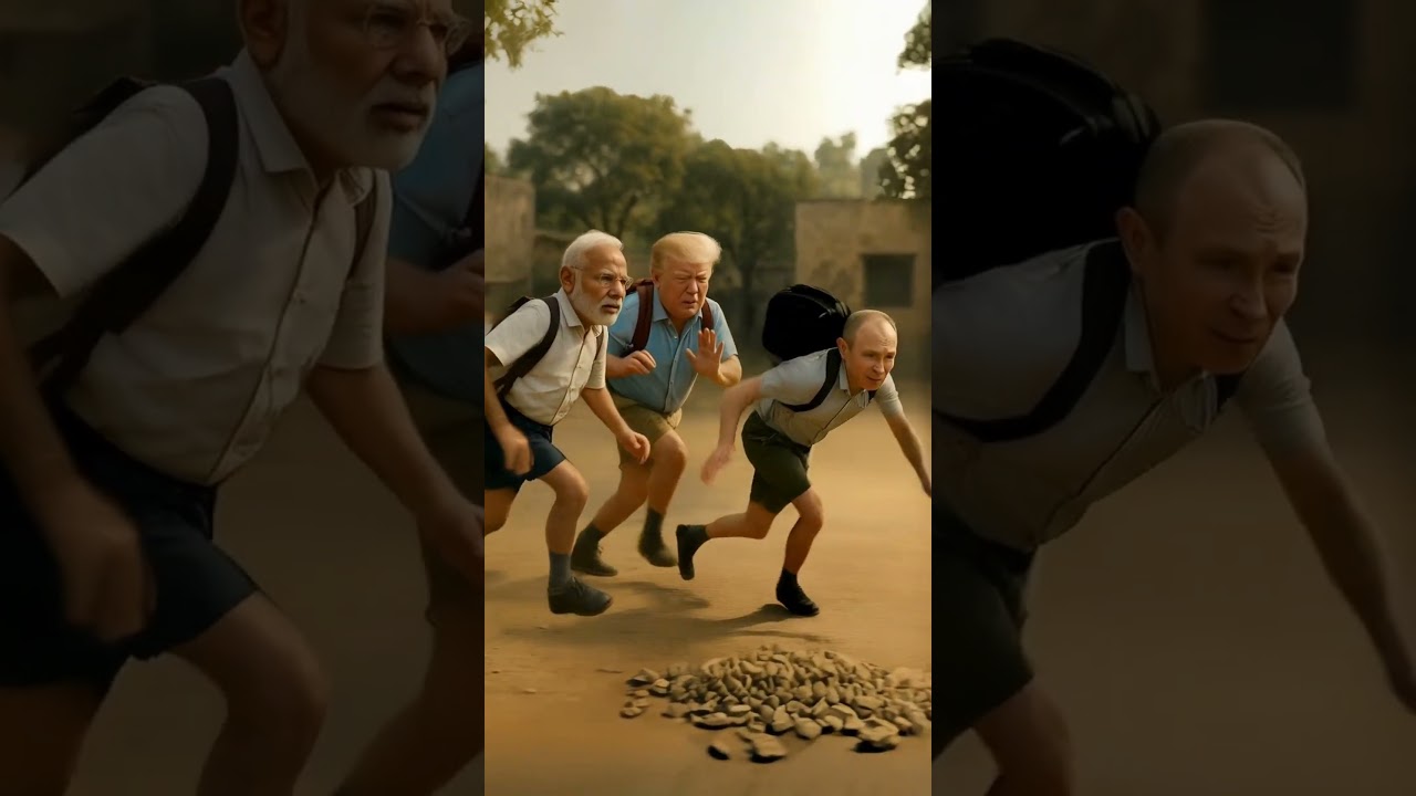 Modi, Trump & Putin Play Indian Game Pithu! 😂 | #funny #viralshorts #modi #comedy #shorts