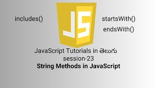 JavaScript in Telugu | StringMethods | S-23 | Methods in JavaScript | Stack | Telugu Tutorial | 2025