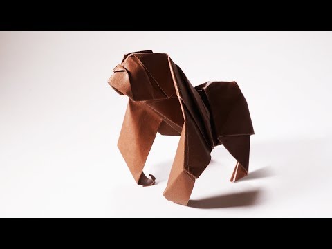 Origami Gorilla (Joseph Wu) - Paper Folding / Papier Falten / 종이접기 - Paper Crafts 1101 おりがみ