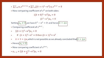 Advanced Calculus and Numerical Methods|Series Solution of Bessel