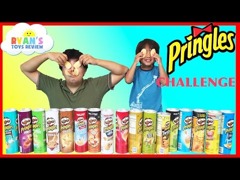 Pringles Challenge Potato Chip Flavors Tasting Contest Ryan Toysreview Safe Videos For Kids - lets play roblox chuck e cheese with gus gus the gummy