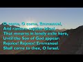 O Come, O Come, Emmanuel [with lyrics for congregations]