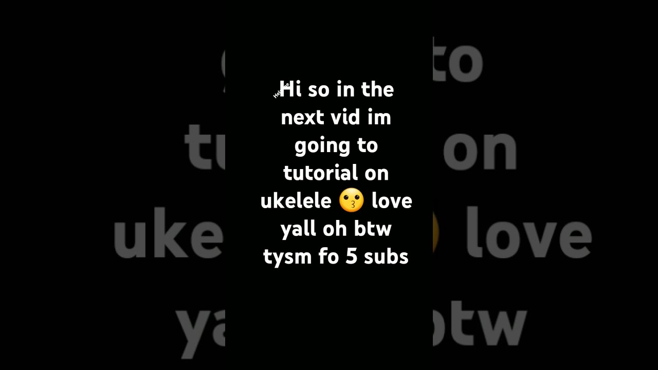 Tysm For 5 Subs