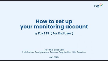How to set up your monitoring  account (For End User）