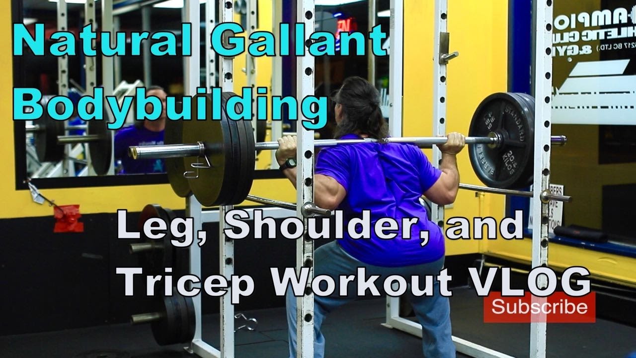 resistance training without weights Leg, Shoulder, and Tricep Natural Bodybuilding VLOG