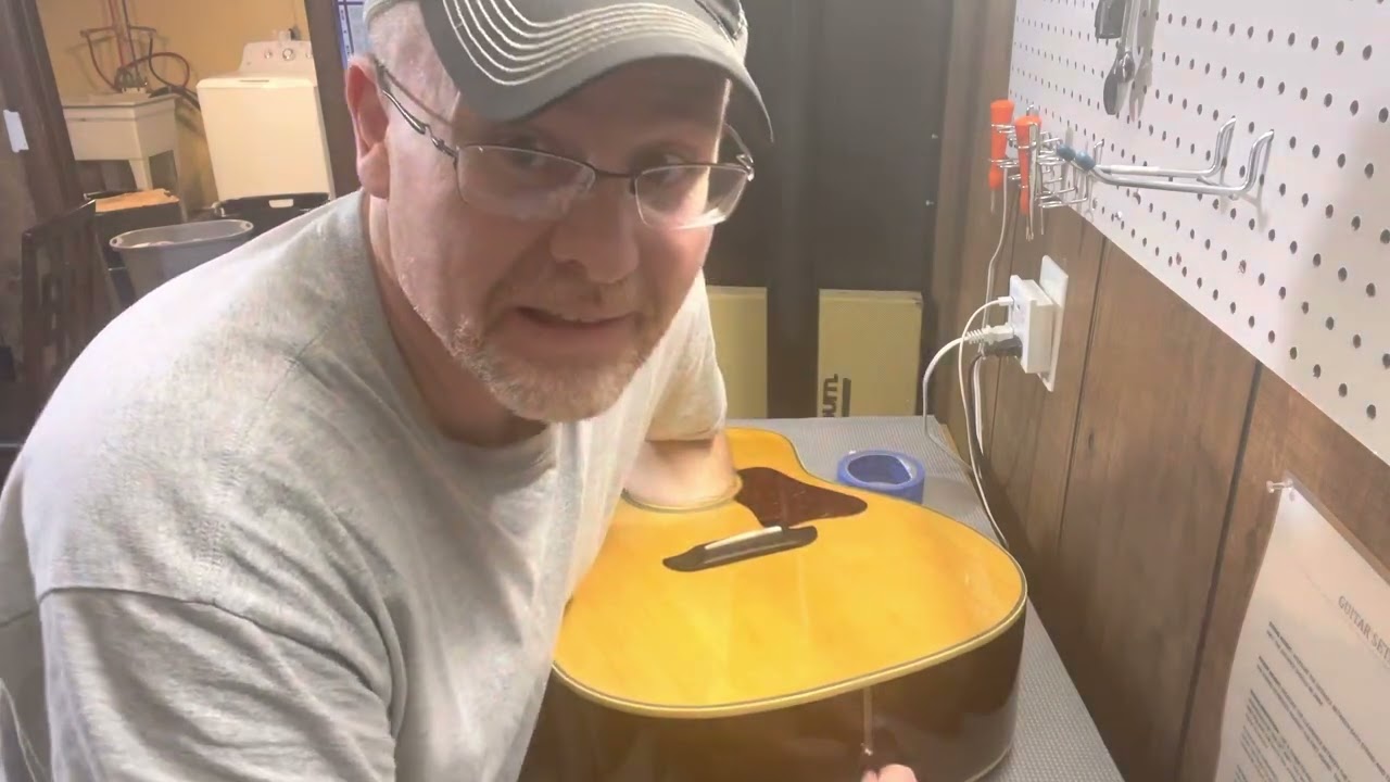 Piezo Transducer End Pin Jack Installation, Acoustic Guitar.