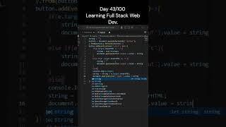 Day 43/100 #100daysofcoding #html #css #javascript #programming #code #codingchallenge