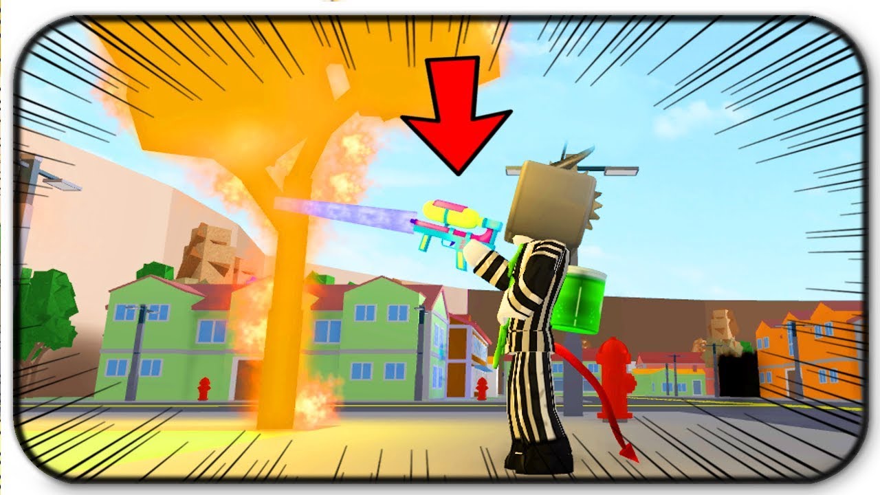 Roblox Fire Fighting Simulator Using A Squirt Gun To Put Out Fires With The Starter Pack Youtube - unlocking everything in fire fighting simulator with robux roblox adventures