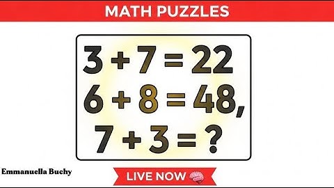 Only Genius Minds Can Solve This! 🧠 Live Maths Puzzle Game Challenge