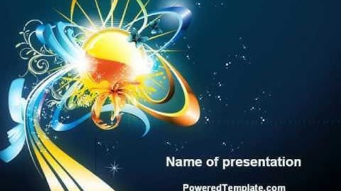 Abstract Flower Design PowerPoint Template by PoweredTemplate.com