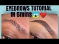 HOW TO DRAW EYEBROWS FOR BEGINNERS  in just 5mins)//MUST WATCH😱