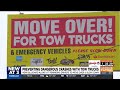 New billboard reminds drivers about safe driving around tow truck operators