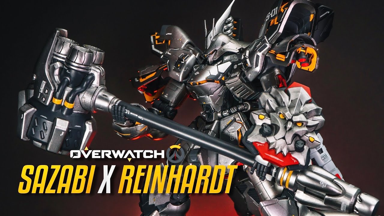 Sazabi X Reinhardt Gunpla Overwatch Custom Build Youtube