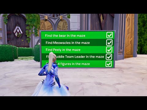 Find All Hidden Figures in the Maze - Lantern Fest Tour Fortnite