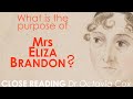 Eliza Brandon, Colonel Brandon, & Gothic Fiction—Jane Austen’s novels—SENSE AND SENSIBILITY analysis