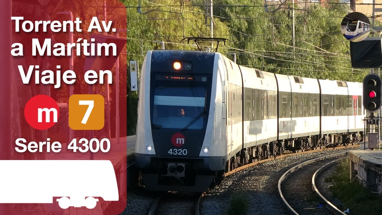 Viajando por la línea 7 de Metrovalència | Torrent Avinguda - Marítim