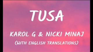 Karol G, Nicki Minaj - Tusa (Letra/Lyrics With English Translation) Video