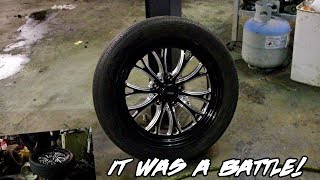 HOW TO PUT A REGULAR TIRE ON A 17 INCH JEGS SSR SPIKE FRONT RIM AND SAVE $220