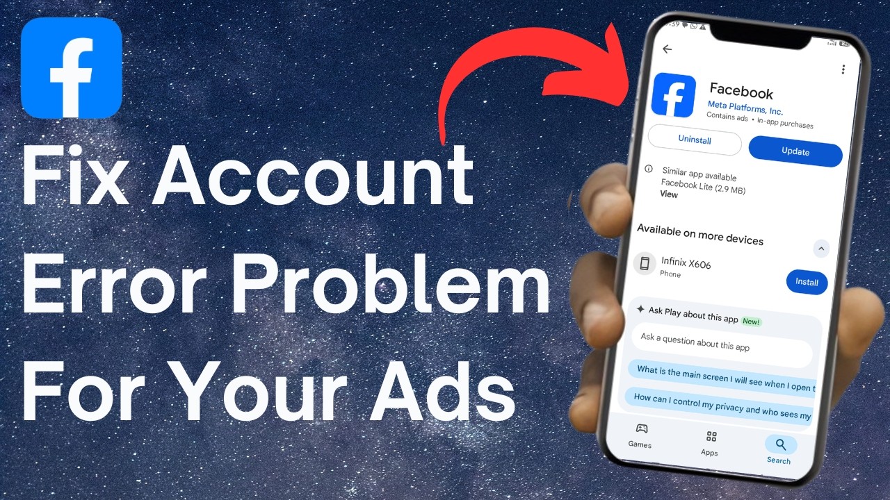 How to Solve Account Error Problem In Facebook Ads
