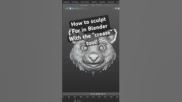 #How to sculpt fur in #blender using the crease brush? Watch this speed #tutorial and learn!