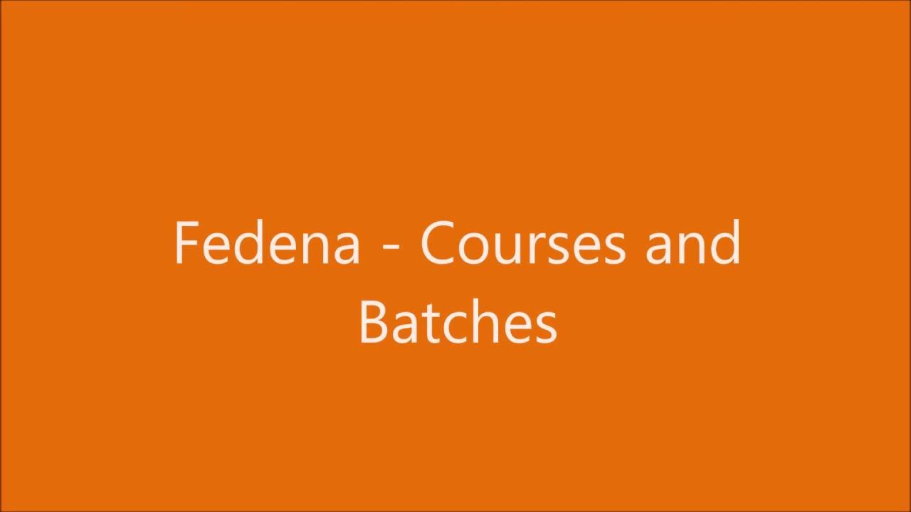 Fedena - Setting courses and batches