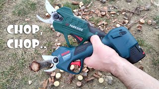 Parkside Cordless Pruning Shears PAAS 20-Li A1 vs Bosch 12V Pro Pruner screenshot 4