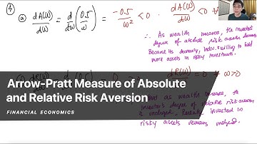 Arrow-Pratt Measure of Absolute and Relative Risk Aversion