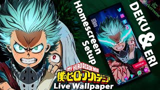 Deku & Eri - My Hero Academia  - Live Wallpaper & Android setup - Customize your Homescreen - EP99 screenshot 2