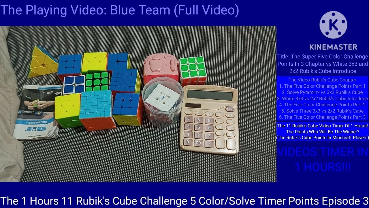 The 1 Hours 11 Rubik's Cube Challenge 5 Color/Solve Timer Points Episode 3