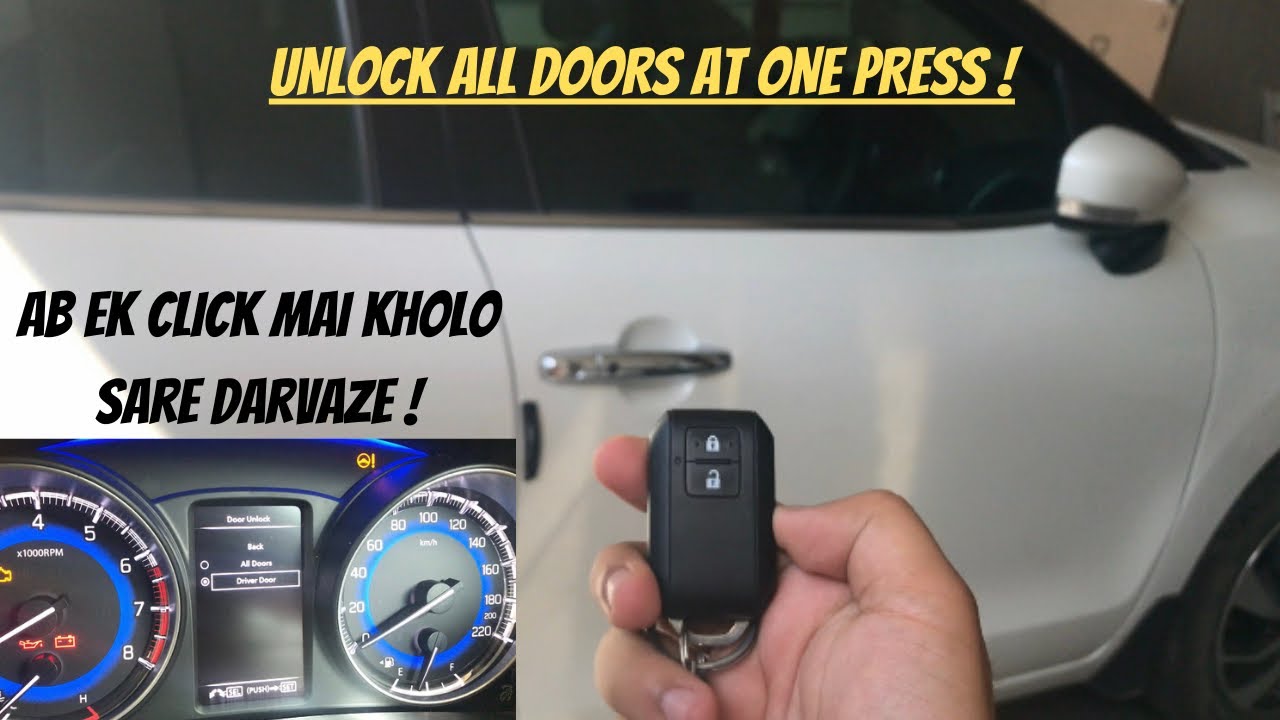 Unlock all doors in single click in Toyota glanza & urban cruiser, 💫👀, Toyota glanza MID Functions