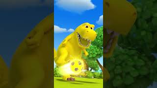 Boom! 💥 Kick It! 💛 ⚽ Yellow Dinosaur Power Shot!  #Hogi #shorts
