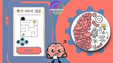Brain Test: A mouse must eat the cheese. | Level 519
