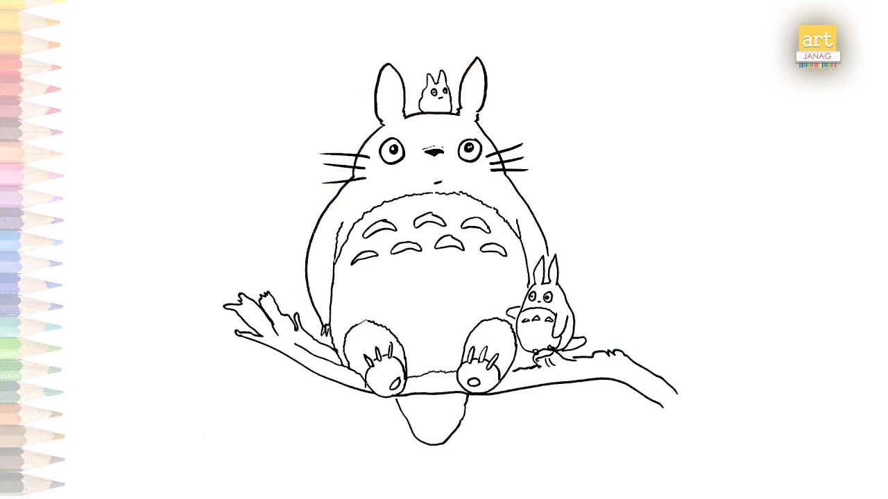 Totoro Drawing 02 How To Draw A Totoro Step By Step Cartoon Drawing Tutorials Youtube