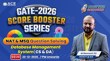 GATE 2026: CS & DA | Database Management System | Score Booster Series | NAT & MSQ Question Solving