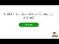 4 minute - Basic Microsoft Excel Quiz #excel #quiz #interviewquestions #microsoft