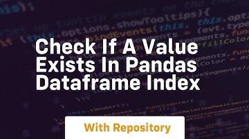 check if a value exists in pandas dataframe index