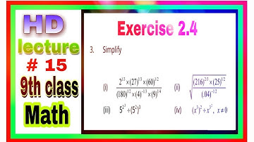 9th Class Math Chapter 2 Exercise 2.4 Question 3. Simplify following questions