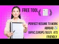 Free Resume Format for Abroad Jobs | Get Visa Sponsorship Easily | 2025 Latest CV Template