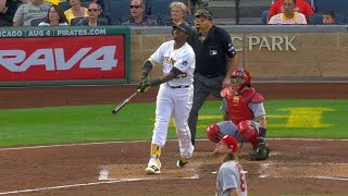 STL@PIT: Polanco hits deep foul ball, call confirmed